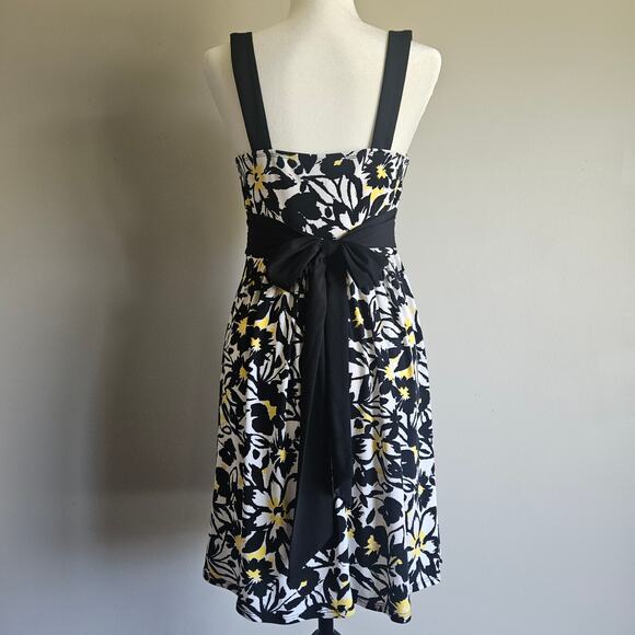 Love Tease‎ Dress Size L Black Floral Babydoll Fit & Flare Milkmaid Y2K Stretch - Picture 3 of 9